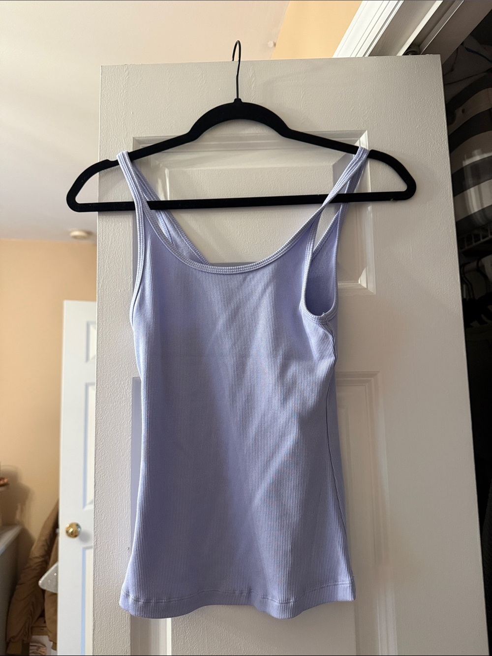 ALO Yoga provence Blue Ribbed Adore Tank